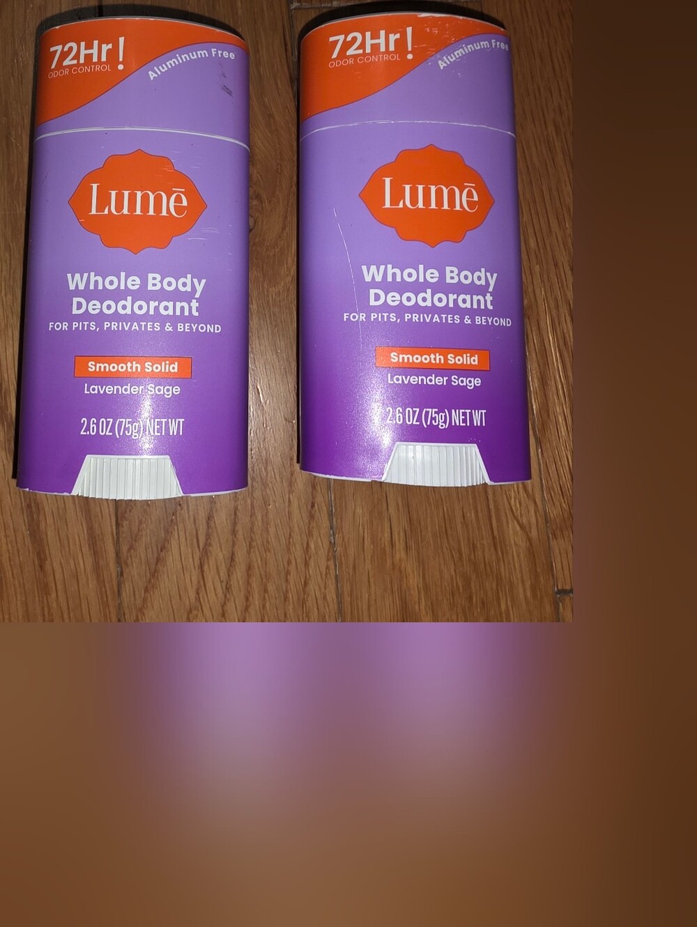 LUME 2PACK Deoderant  LAVENDER SAGE SMOOTH SOLID  2.6 OUNCE NO SEPARATING
